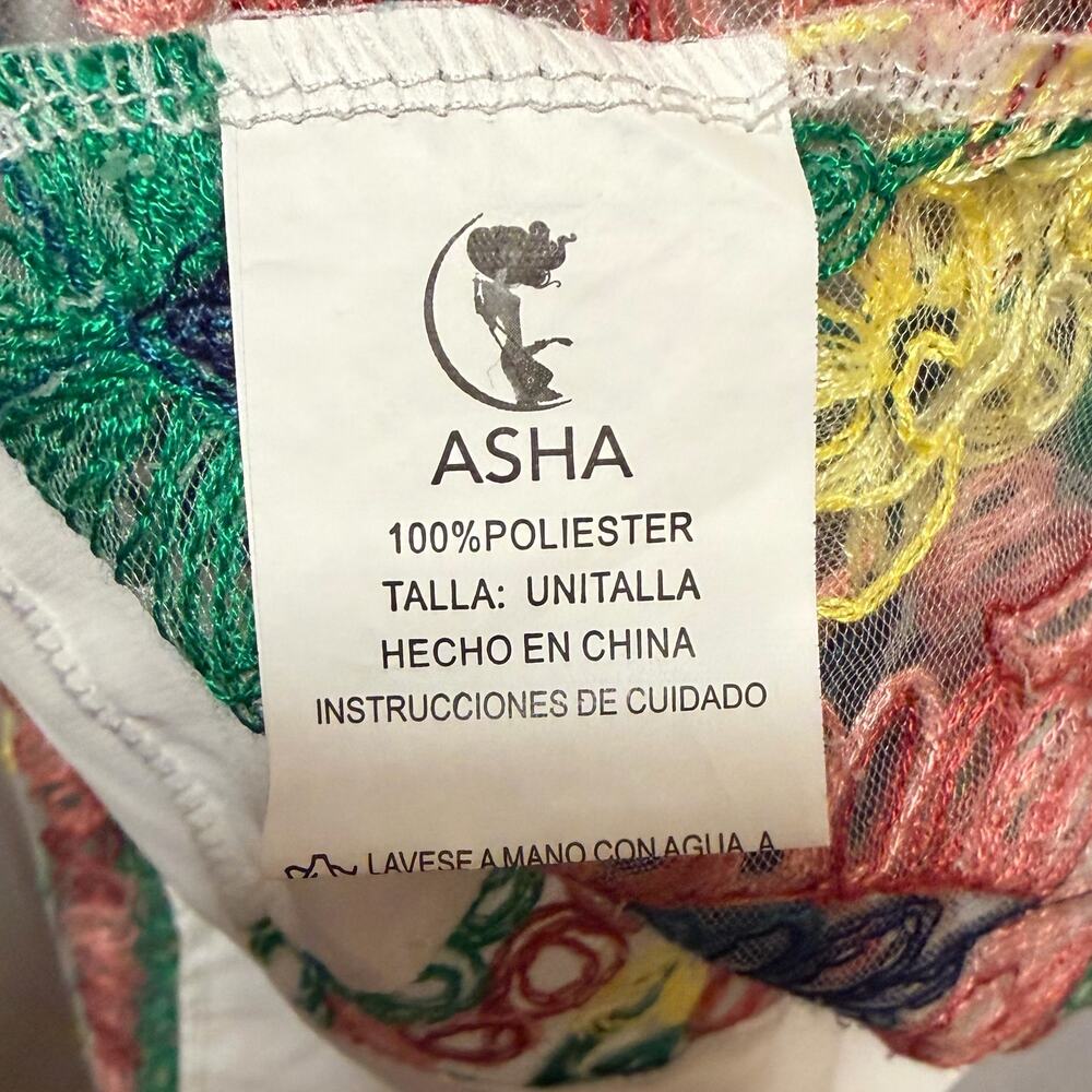 NWT ASHA Sheer Embroidered Floral Kimono Cardigan One Size Lightweight Duster - Picture 6 of 9